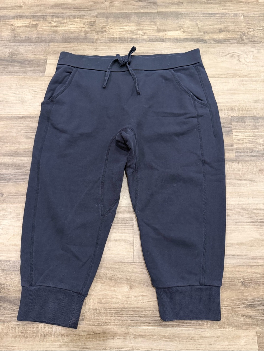 Vince Navy Blue Cotton Jogger Sweatpants XL Cropped Lounge Athleisure